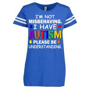 I'm Not Misbehaving I Have Autism Enza Ladies Jersey Football T-Shirt