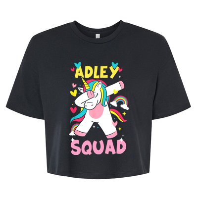 Adley Merch Unicorn Design Bella+Canvas Jersey Crop Tee