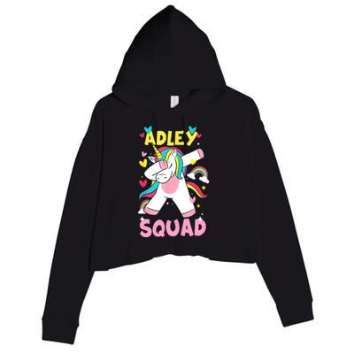 Adley Merch Unicorn Design Crop Fleece Hoodie