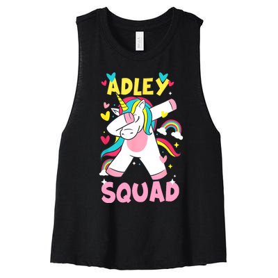 Adley Merch Unicorn Design Women's Racerback Cropped Tank