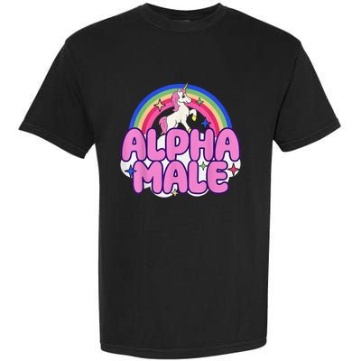 Alpha Male Unicorn Funny Sarcastic Ironic Weird Humor Garment-Dyed Heavyweight T-Shirt