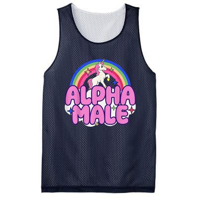 Alpha Male Unicorn Funny Sarcastic Ironic Weird Humor Mesh Reversible Basketball Jersey Tank