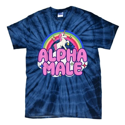 Alpha Male Unicorn Funny Sarcastic Ironic Weird Humor Tie-Dye T-Shirt