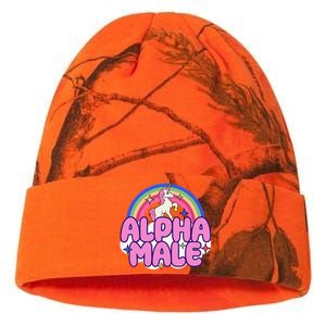 Alpha Male Unicorn Funny Sarcastic Ironic Weird Y2K Humor Kati Licensed 12" Camo Beanie