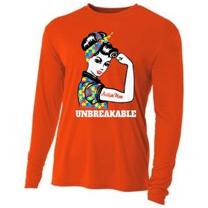 Autism Mom Unbreakable Autism Awareness Funny Gift Cooling Performance Long Sleeve Crew