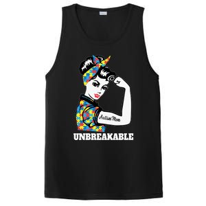 Autism Mom Unbreakable Autism Awareness Funny Gift PosiCharge Competitor Tank