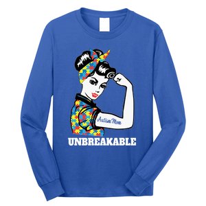 Autism Mom Unbreakable Autism Awareness Funny Gift Long Sleeve Shirt