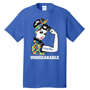 Autism Mom Unbreakable Autism Awareness Funny Gift Tall T-Shirt