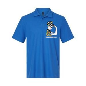 Autism Mom Unbreakable Autism Awareness Funny Gift Softstyle Adult Sport Polo