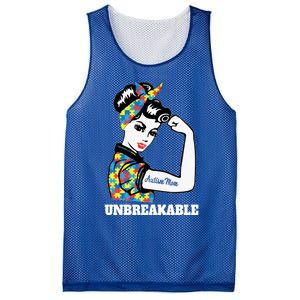 Autism Mom Unbreakable Autism Awareness Funny Gift Mesh Reversible Basketball Jersey Tank