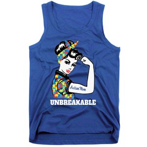 Autism Mom Unbreakable Autism Awareness Funny Gift Tank Top