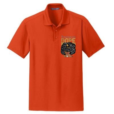 Afro Melanin Unapologetically Dope Diva Black History Gift Dry Zone Grid Polo