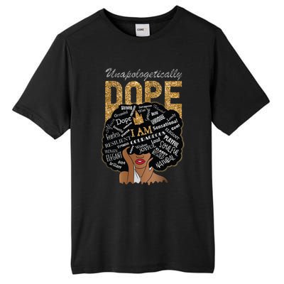 Afro Melanin Unapologetically Dope Diva Black History Gift Tall Fusion ChromaSoft Performance T-Shirt