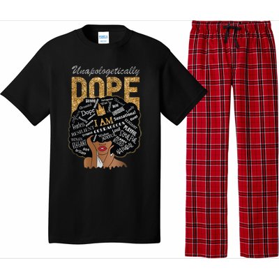 Afro Melanin Unapologetically Dope Diva Black History Gift Pajama Set