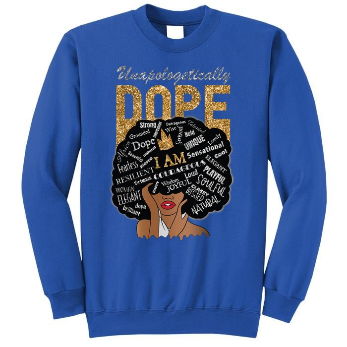 Afro Melanin Unapologetically Dope Diva Black History Gift Sweatshirt