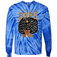 Afro Melanin Unapologetically Dope Diva Black History Gift Tie-Dye Long Sleeve Shirt