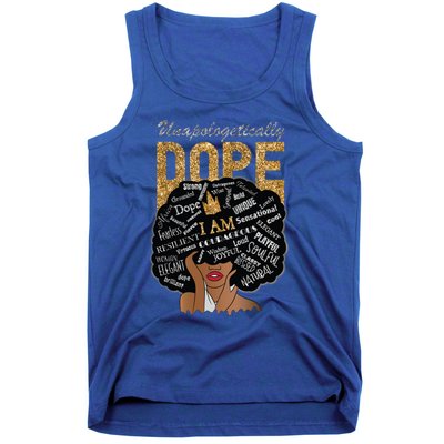 Afro Melanin Unapologetically Dope Diva Black History Gift Tank Top