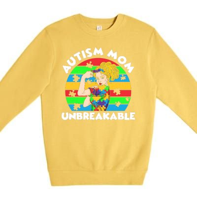 Autism Mom Unbreakable Premium Crewneck Sweatshirt