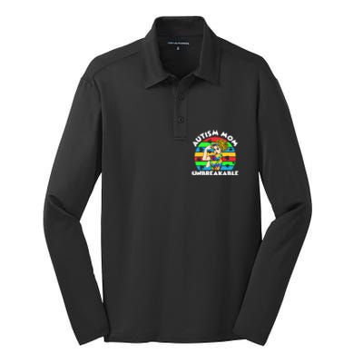 Autism Mom Unbreakable Silk Touch Performance Long Sleeve Polo