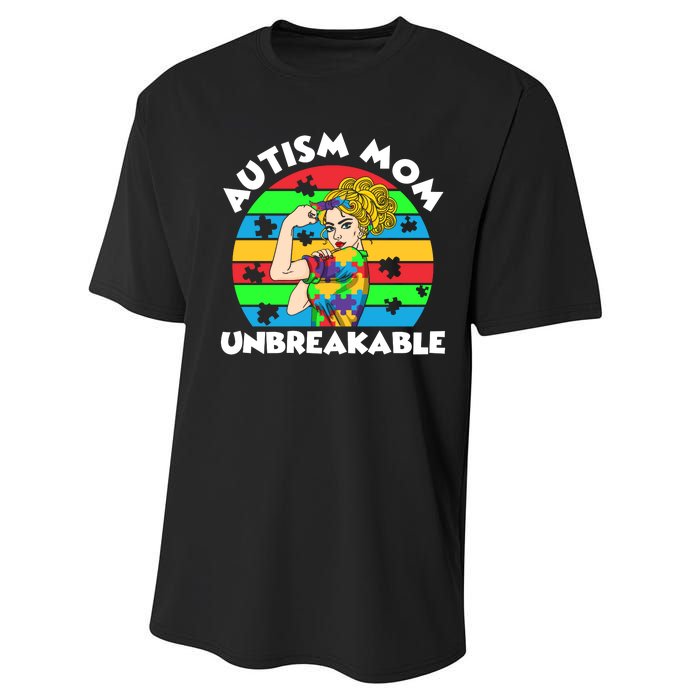 Autism Mom Unbreakable Performance Sprint T-Shirt