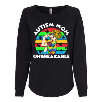 Autism Mom Unbreakable Womens California Wash Sweatshirt