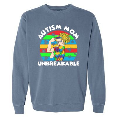 Autism Mom Unbreakable Garment-Dyed Sweatshirt