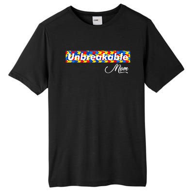 Autism Mom Unbreakable Autism Mama Bear Autism Awareness Great Gift Tall Fusion ChromaSoft Performance T-Shirt