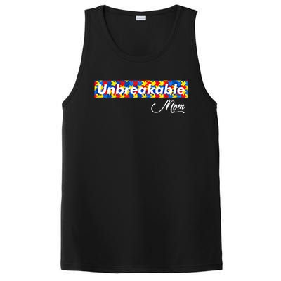 Autism Mom Unbreakable Autism Mama Bear Autism Awareness Great Gift PosiCharge Competitor Tank