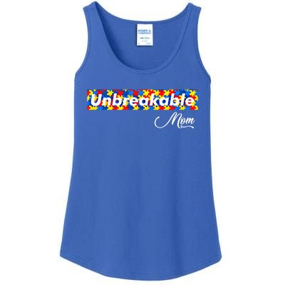 Autism Mom Unbreakable Autism Mama Bear Autism Awareness Great Gift Ladies Essential Tank