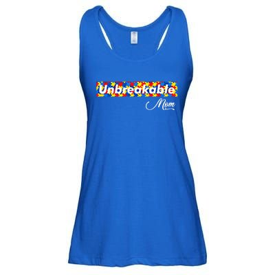 Autism Mom Unbreakable Autism Mama Bear Autism Awareness Great Gift Ladies Essential Flowy Tank