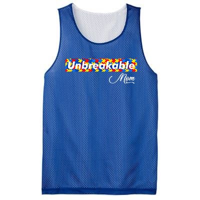 Autism Mom Unbreakable Autism Mama Bear Autism Awareness Great Gift Mesh Reversible Basketball Jersey Tank