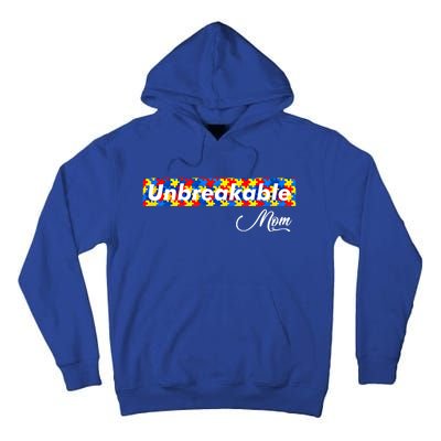 Autism Mom Unbreakable Autism Mama Bear Autism Awareness Great Gift Tall Hoodie