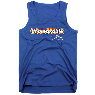 Autism Mom Unbreakable Autism Mama Bear Autism Awareness Great Gift Tank Top