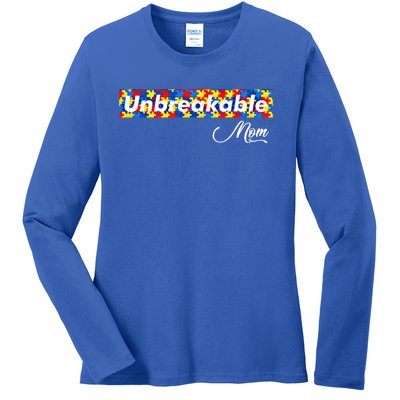 Autism Mom Unbreakable Autism Mama Bear Autism Awareness Great Gift Ladies Long Sleeve Shirt