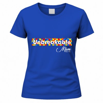 Autism Mom Unbreakable Autism Mama Bear Autism Awareness Great Gift Women's T-Shirt