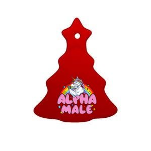 Alpha Male Unicorn Funny Sarcastic Woman Ceramic Tree Ornament