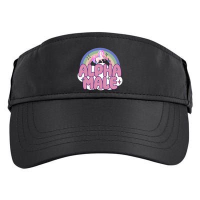 Alpha Male Unicorn Rainbow Funny Adult Drive Performance Visor