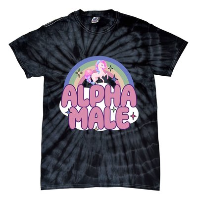 Alpha Male Unicorn Rainbow Funny Tie-Dye T-Shirt