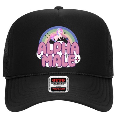 Alpha Male Unicorn Rainbow Funny Trucker Hat