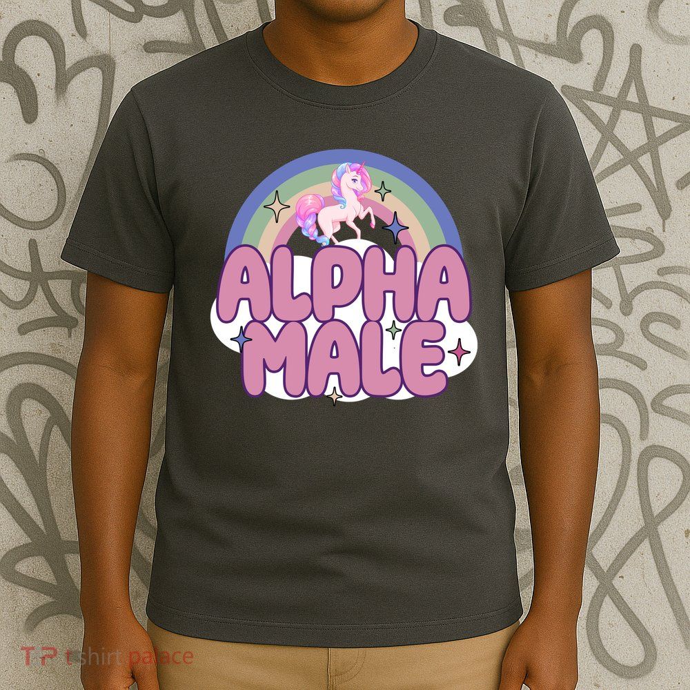 Alpha Male Unicorn Rainbow Funny T-Shirt