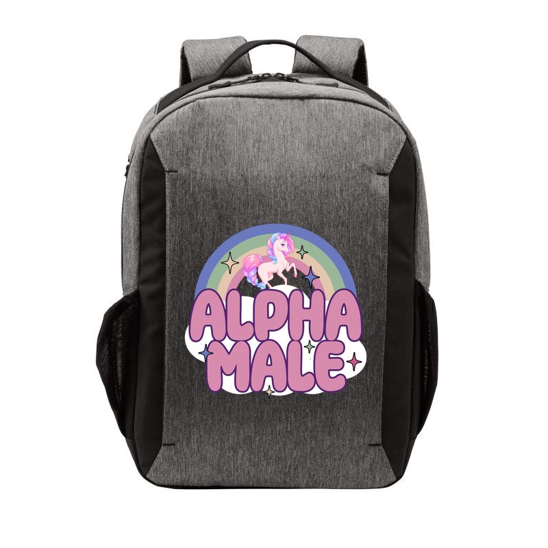 Alpha Male Unicorn Rainbow Funny Vector Backpack