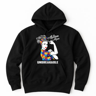 Autism Mom Unbreakable  Autism Awareness Gift  Hoodie