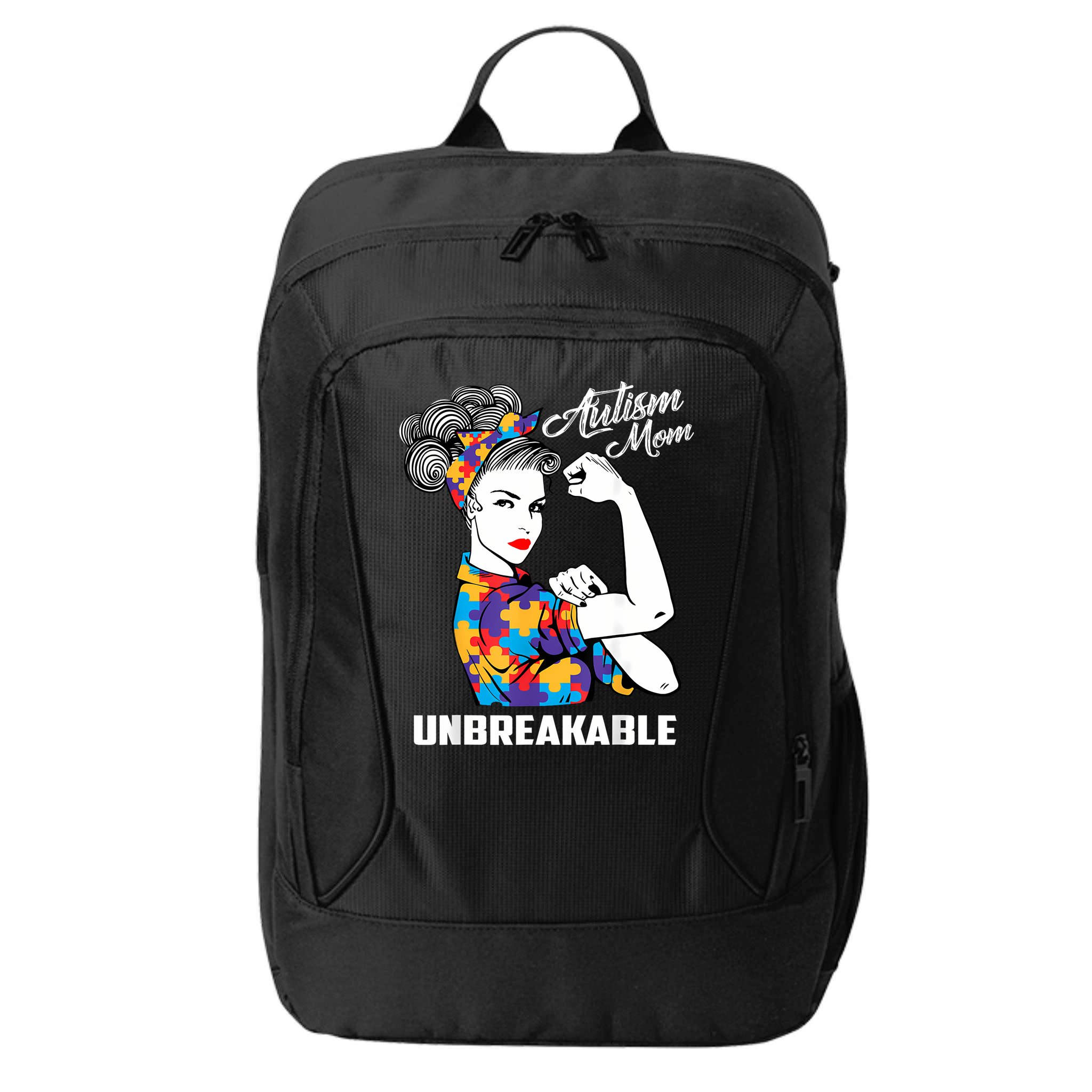 Autism Mom Unbreakable  Autism Awareness Gift  City Backpack
