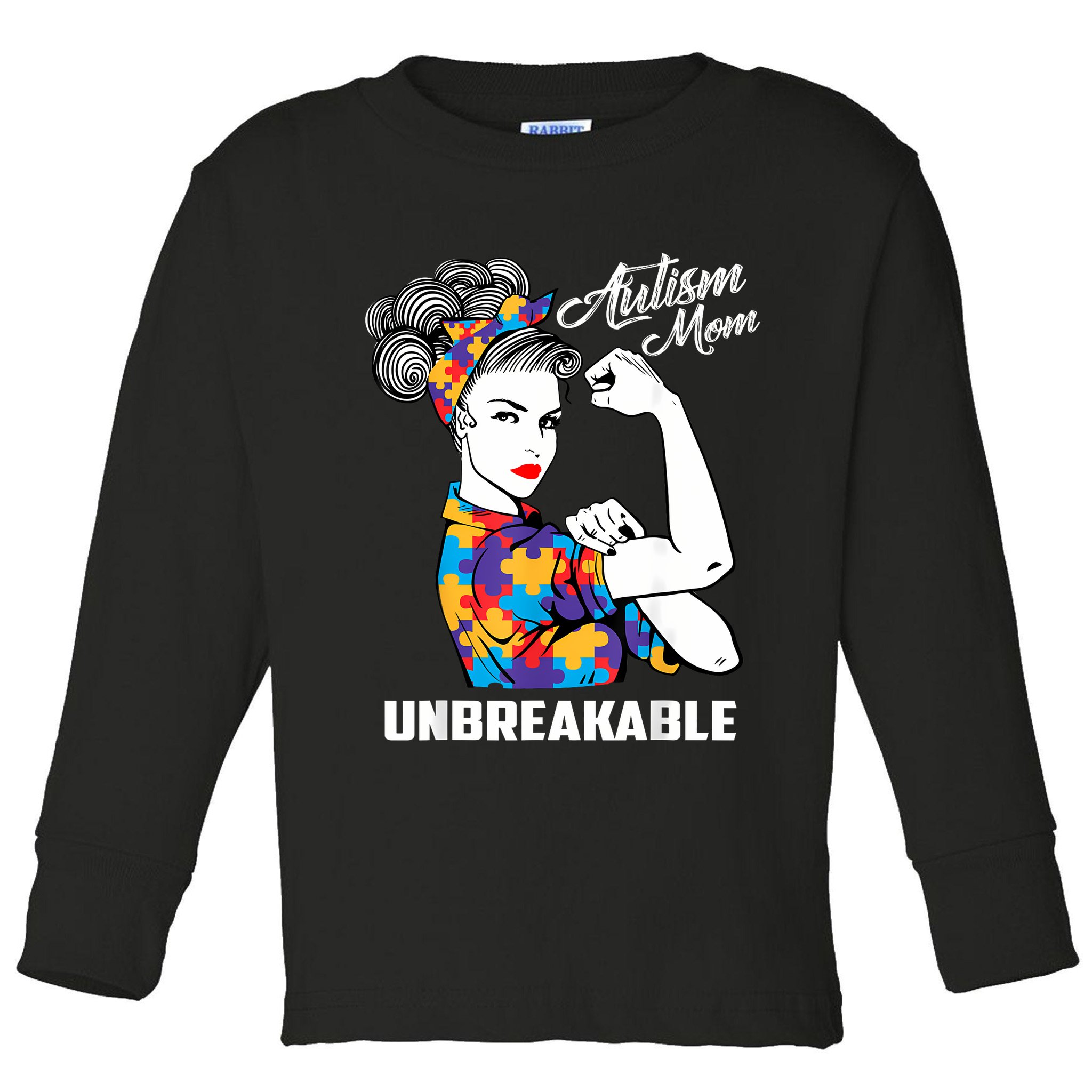 Autism Mom Unbreakable  Autism Awareness Gift  Toddler Long Sleeve Shirt