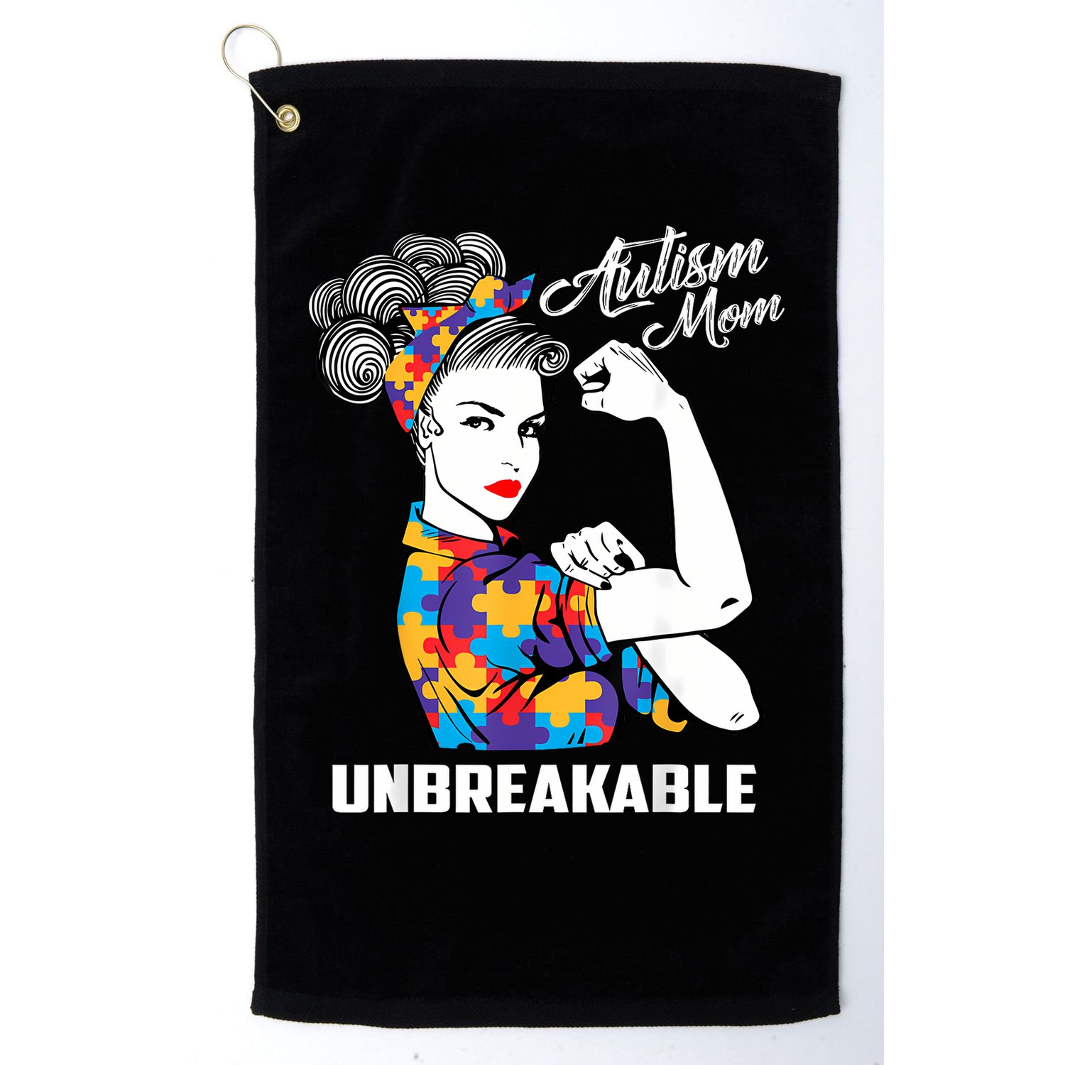 Autism Mom Unbreakable  Autism Awareness Gift  Golf Towel