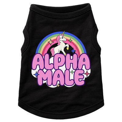 Alpha Male Unicorn Funny Sarcastic Ironic Weird Humor Doggie Tank