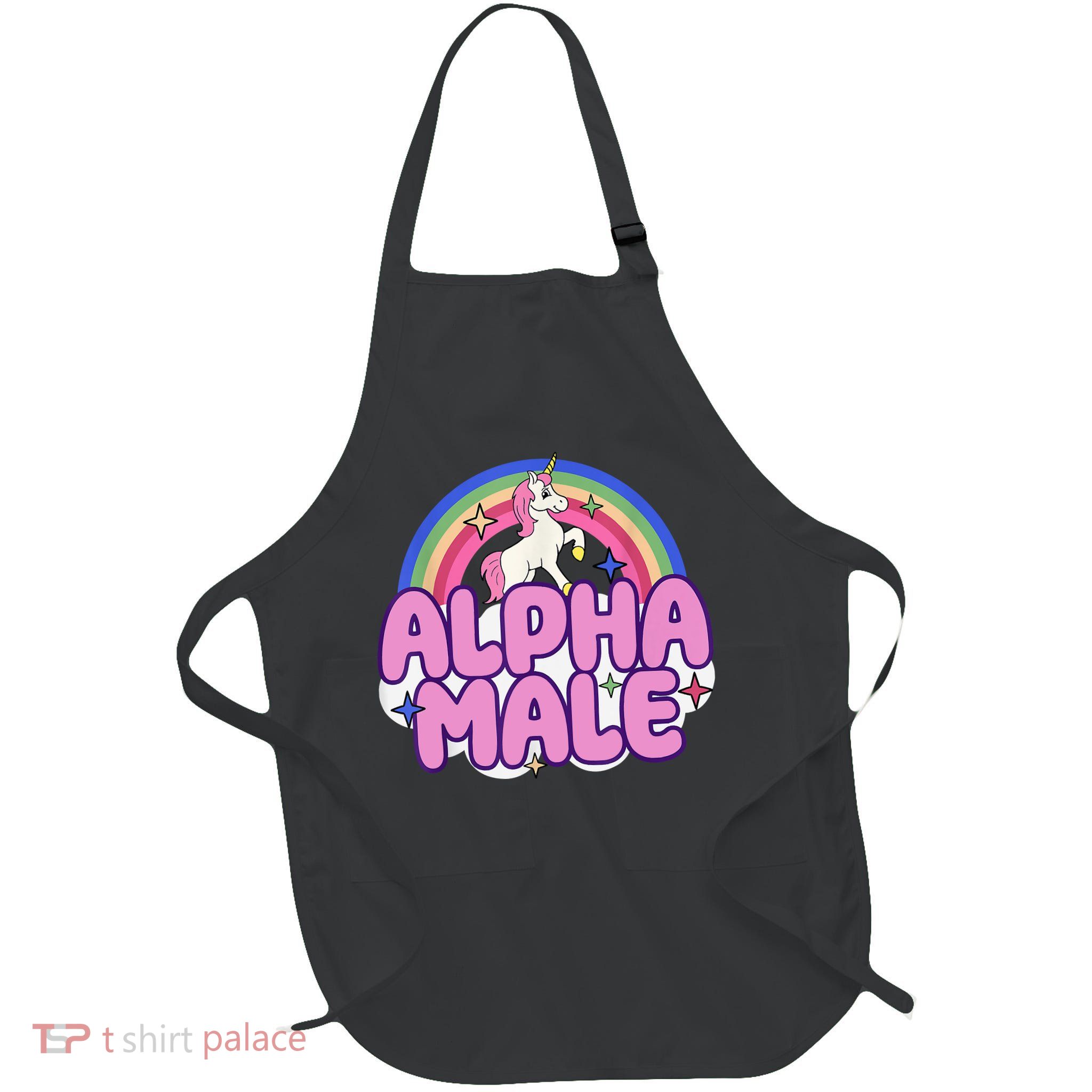 Alpha Male Unicorn Funny Sarcastic Ironic Weird Humor Apron