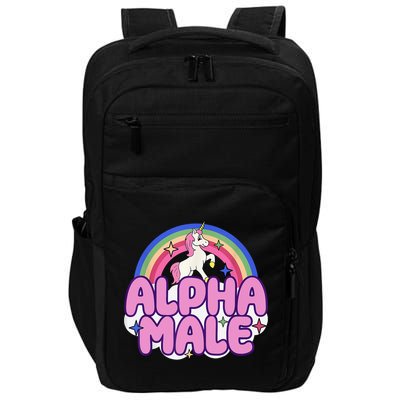 Alpha Male Unicorn Funny Sarcastic Ironic Weird Humor Impact Tech Backpack