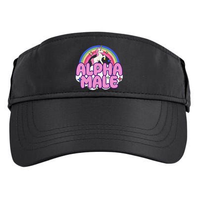 Alpha Male Unicorn Funny Sarcastic Ironic Weird Humor Adult Drive Performance Visor
