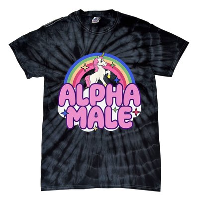 Alpha Male Unicorn Funny Sarcastic Ironic Weird Humor Tie-Dye T-Shirt